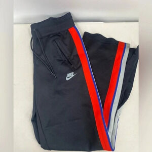 Nike Retro Trimmed Track wide Pants in Black Size Small